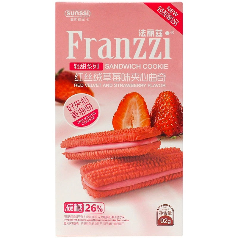 Franzzi Sandwich Cookie Red Velvet & Strawberry Flavor