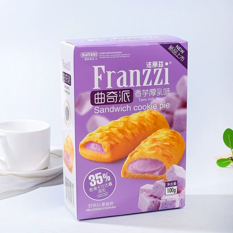 Franzzi Sandwich Cookie Pie Taro Milk Flavor