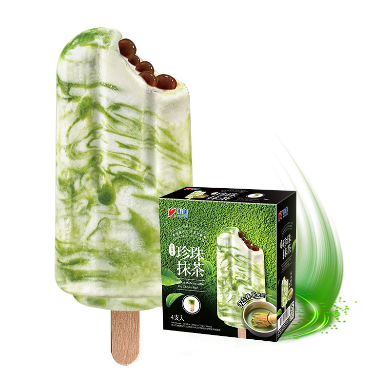 Shaqmei Matcha Bubble Tea Flavour Ice-cream 4pcs (Dubai Only)